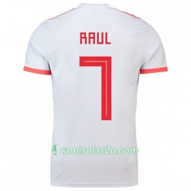 Camisolas de Futebol Espanha Raul 7 Equipamento Alternativa Copa do Mundo 2018 Manga Curta